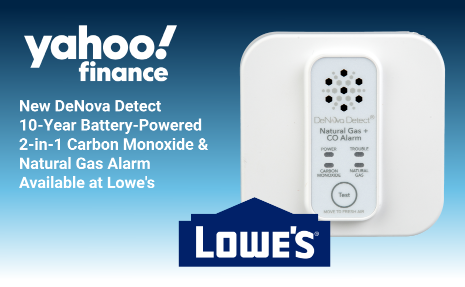 New DeNova Detect 10-Year Battery-Powered 2-in-1 Carbon Monoxide & Natural Gas Alarm Available at Lowe's