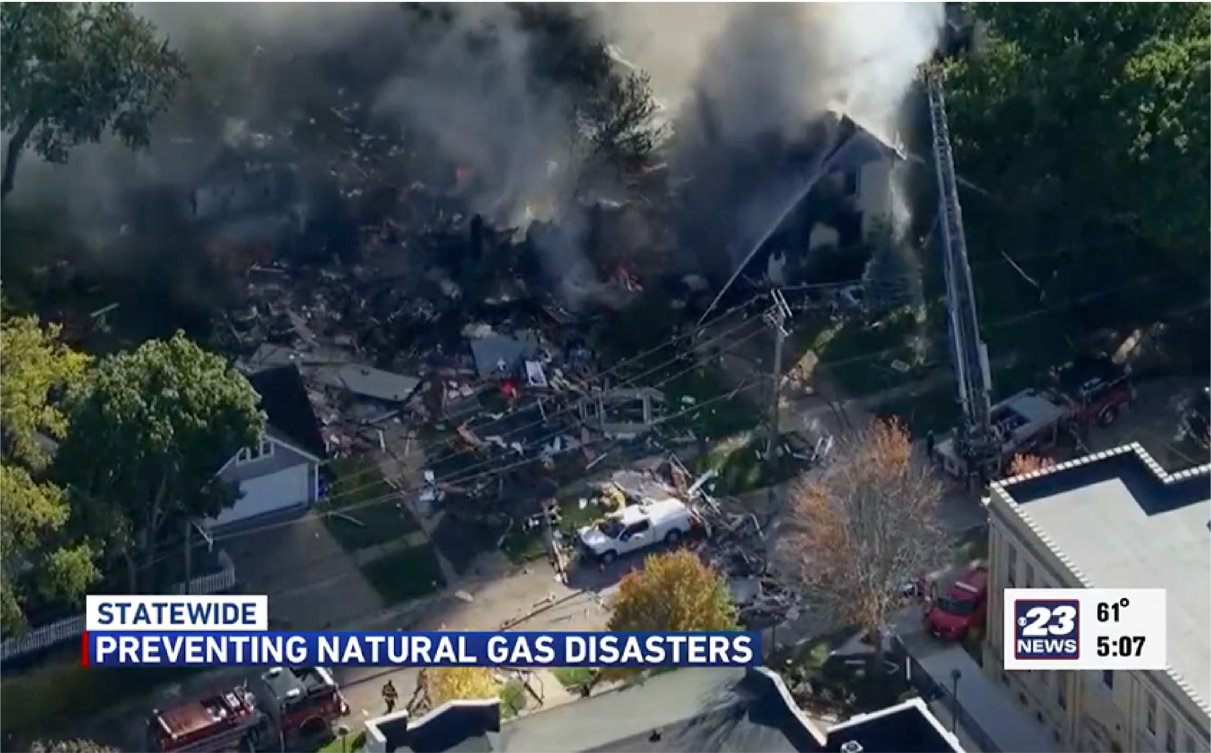 CBS 23 WIFR News Interviews DeNova Detect After Recent Natural Gas-Related Explosions Cause Local Concern