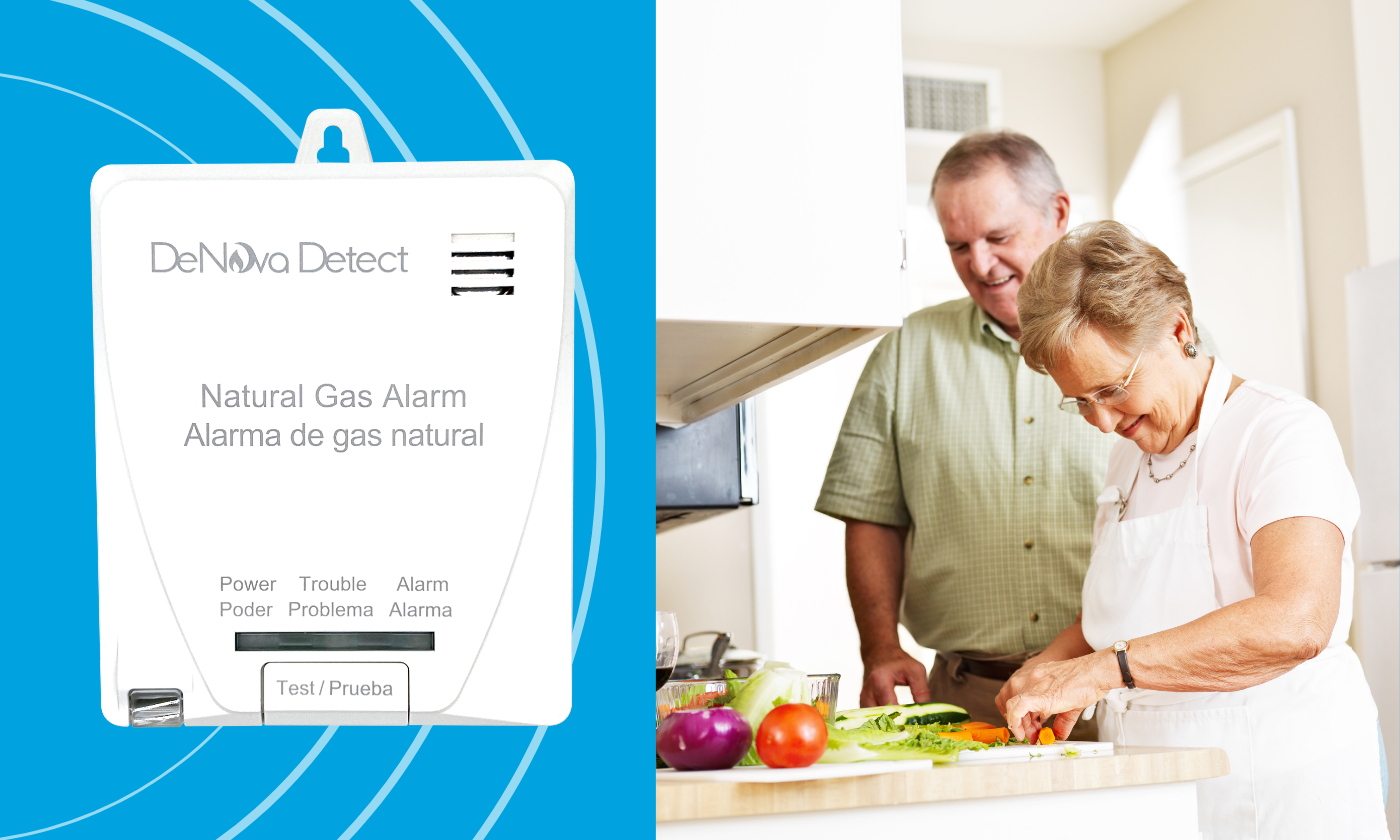 senior citizens using natural gas alarm to enhance their safety